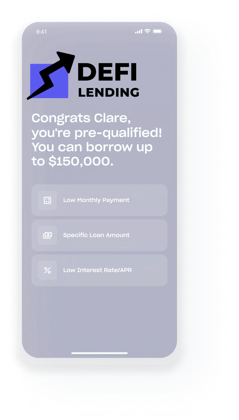 Defi Lending mobile approval